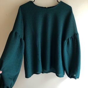 Long, bell sleeve shirt